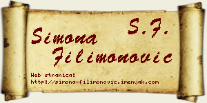 Simona Filimonović vizit kartica
